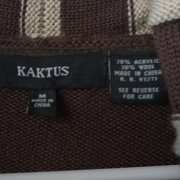 Kaktus Pleated Fan Tail Sweater Medium MED Bohemian Cardigan LNC - Picture 4 of 4